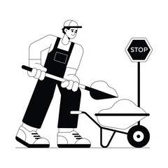  Wheels And Shovels  vector illustration Eps 10 File     
