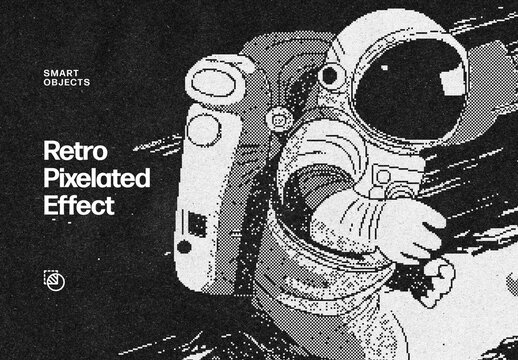 Retro Pixelated Effect Mockup