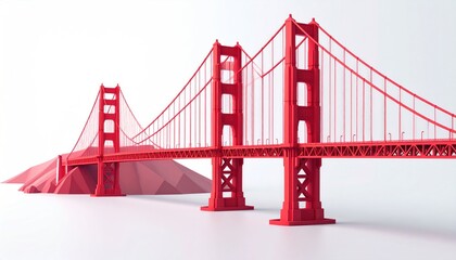Obraz premium Golden Gate Bridge Model - A Detailed Miniature Replica.