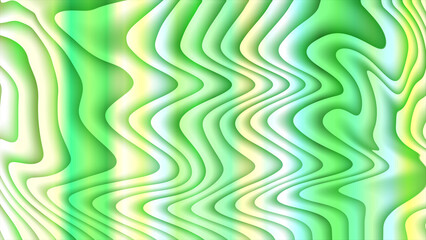 A green and yellow abstract image with wavy lines
