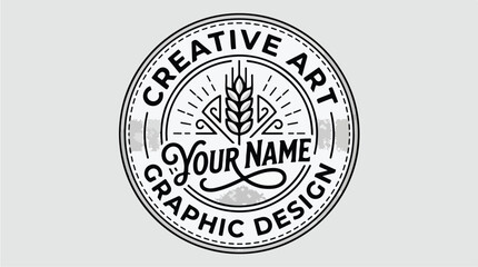 Obraz premium Vintage Circular Emblem for Graphic Design Business.
