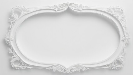 Webデザインに馴染むシンプルなピュアホワイトの抽象フレーム