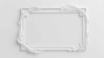 資料デザイン向けシンプルなピュアホワイトのフレーム