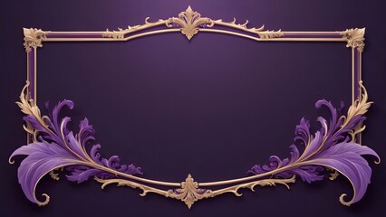 中央が使いやすいシンプルなロイヤルパープルの抽象フレームデザイン