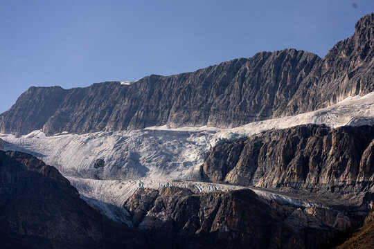Glacier along Icefields Parkway, Canada