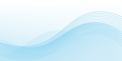 Abstract white and blue curved ray background with a futuristic hi technology lighting effect sparkle © zaini