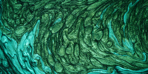 Beautiful Glossy Acrylic Waves with Ample Copy Space © Roman
