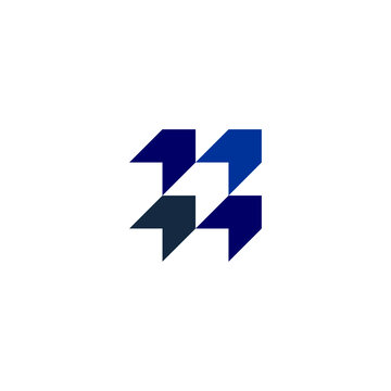 arrow abstract four logo, arrow up, growth. modern