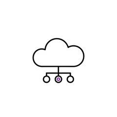 Obraz premium Cloud Network and Connectivity Icon representing data transfer and system integration