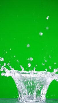 Water Splash Crown Formation Slow Motion