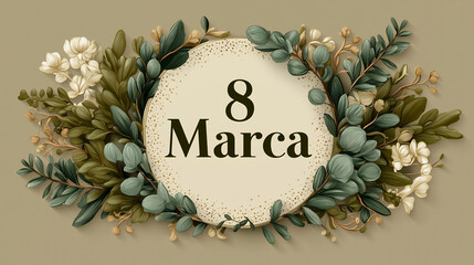 Obraz premium 8 marca życzenia, kartka, dzień kobiet