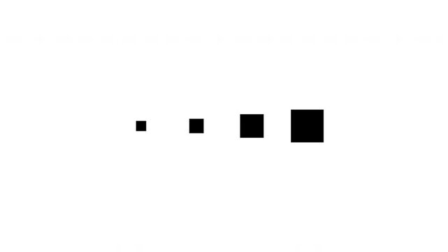 Four Squares Loading Loop Animation - Black Boxes Buffering Isolated On White Background