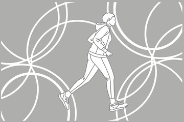 Fototapeta premium background design illustration minimalist line art pattern
