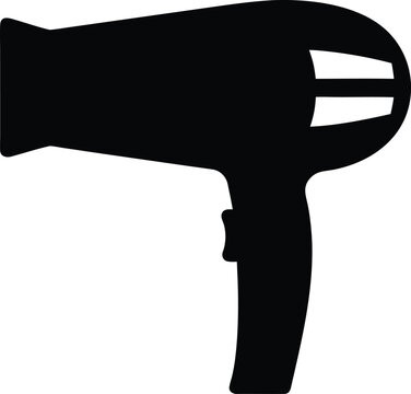 diffuser attachment for hair dryer silhouette vector illustration on transparent background