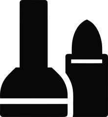 Obraz premium acrylic nail kit silhouette vector illustration on transparent background