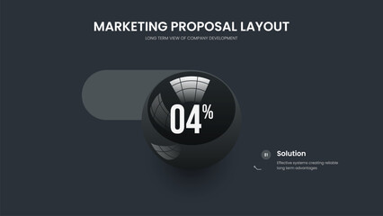 Sales Analysis 1 Step Graph Frame Template. Clean Insight One Option Diagram Presentation Layout. Consulting Development Slideshow Design Vector Illustration.