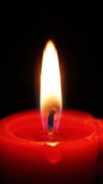 Candle Flame Ignites and Burns Steadily