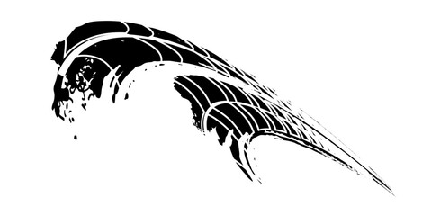 Tire treker background for rally, drift, motocross, offroad and other automotive and motorbike sports. Tire marks are black on a white background. vector © Amirul