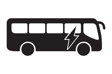 Electric bus silhouette illustration © VectorStockStuff