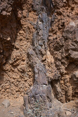 Red volcanic cliff face in Anaga