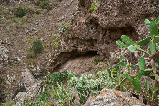 Rock shelter cave in Barranco de Chamorga