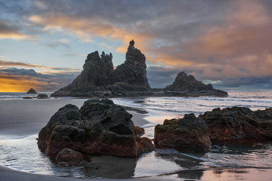 Sunset at Playa de Benijo