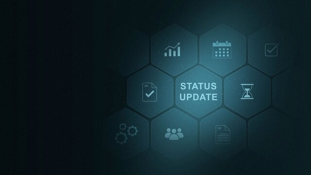 Futuristic Status Update Dashboard Interface Technology, Internet and network concept, Tech Performance Panel ,digital interface on cyan color background. and 3d illustration