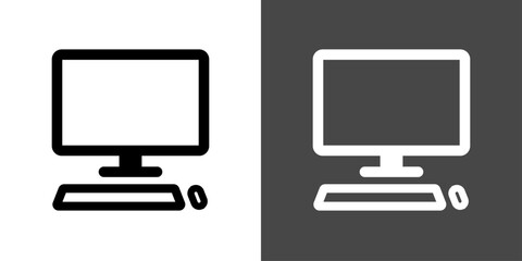 シンプルなディスプレイ・テレビのアイコン