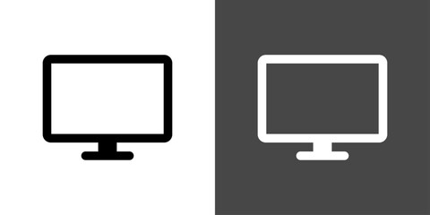 シンプルなデスクトップパソコンのアイコン