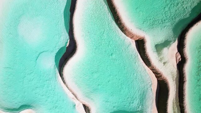 Drone view of Shenxianchi Scenic Area in Sichuan, China, near Jiuzhaigou and Huanglong, peaceful and clean water in pond among mountains, 4k real time footage travel concept.