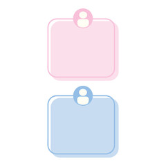 アイコン付きのフレーム2種【パステル】