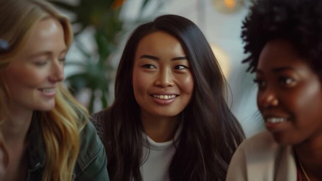 A group of women sitting side by side on chairs or benches, possibly at an event or gathering