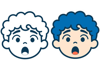 Fototapeta premium Confused Boy Avatar Emoji Illustration