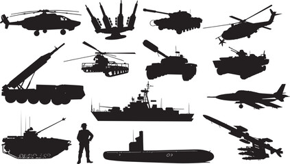 Obraz premium Vector silhouettes of male models walking with luggage and travel bags.