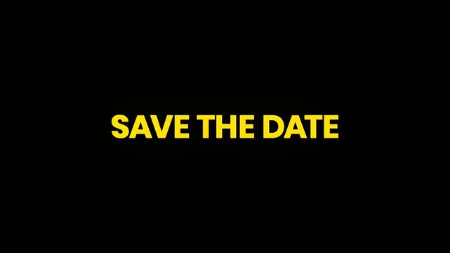 Save The Date Cinematic Text Morphing Animation 4K Event Announcement Video for Weddings Conferences and Special Occasions