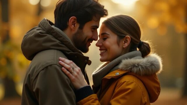 A pair of people standing side by side, possibly in a romantic setting