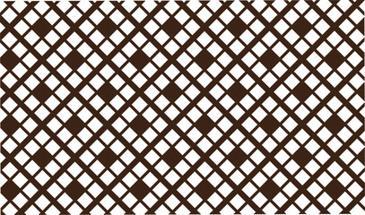 Geometric pattern background with repeating diamond shapes in dark brown and white creating optical illusion effect Abstract design