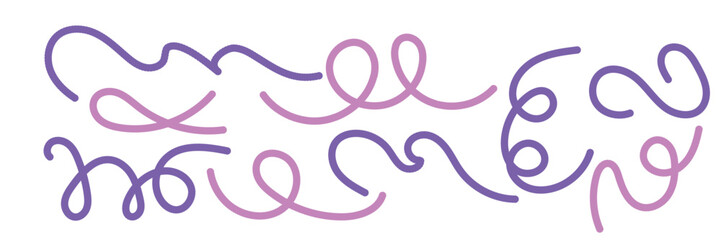 Obraz premium Abstract Purple and pink Squiggle Lines Background Minimal Fluid Decorative Design