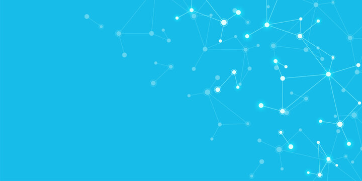 Molecular structure and genetic engineering, molecules DNA, neural network, scientific research. Abstract background for innovation technology, science, healthcare, and medicine
