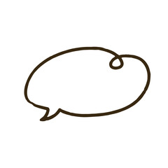 手描きのシンプルな吹き出し 円形クロス