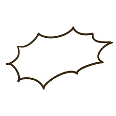 手描きのシンプルな吹き出し ギザギザ 驚き