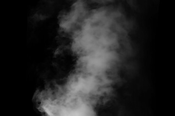 Fototapeta premium White Steam Cloud Rising Upwards, Wispy Smoke Swirls, Isolated on Transparent Background