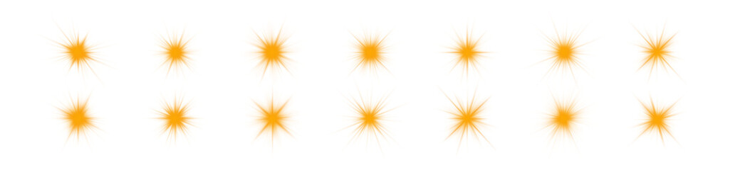 Fototapeta premium Bright yellow light bursts with soft glowing rays and lens flare effects. Perfect for overlay in web design or inspirational visuals. Transparent PNG enhances magical sun effect.