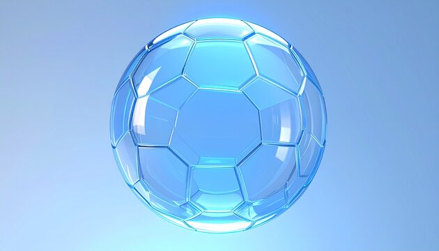 Abstract Spherical force field. Glass transparent protection sphere shield with hexagonal pattern, symbolizing protection, energy, and advanced technology. 