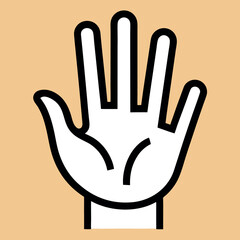 Obraz premium Vector hand icon on blue background