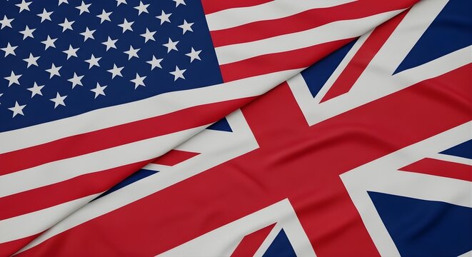 Flag day united states and united kingdom patriotic symbolism
