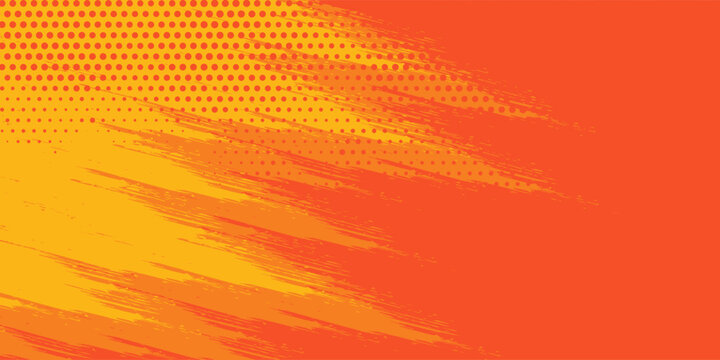 Dots halftone yellow and dark blue color pattern gradient grunge texture background.