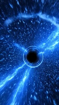 Abstract Blue Energy Tunnel Motion