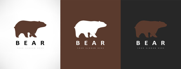 Bear logo vector. Animal design llustration.
