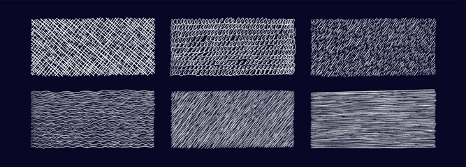 Hand drawn texture Rain, crosshatch, wave chalk scribble white pattern © Yauheniya_Bandaruk